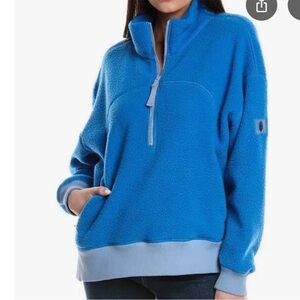 Free People Movement Hit The Slopes Quarter-Zip Fleece Pullover Sz M